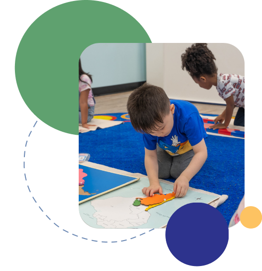 children exploring their environment