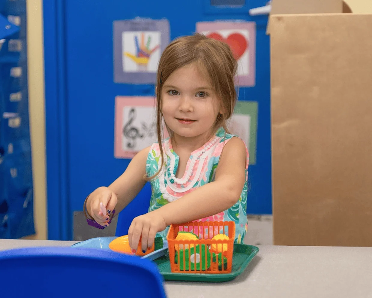 Montessori preschool classroom in Gambrills MD with children learning